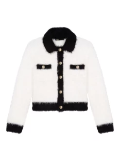 MAJE FLUFFY ΠΛΕΚΤΗ ΖΑΚΕΤΑ Λευκό -Γυναικεια Ρουχα Κατάστημα 10 500
