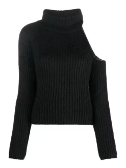 PINKO ΖΙΒΑΓΚΟ ΠΟΥΛΟΒΕΡ ΜΕ ΕΝΑ ΩΜΟ Μαύρο