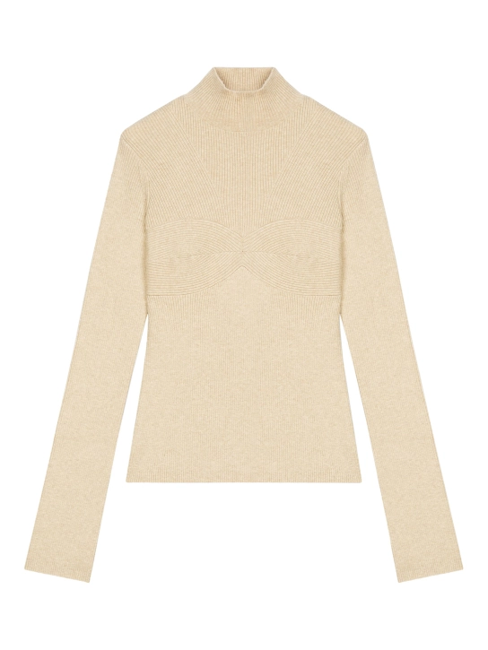 MAJE ΓΥΝΑΙΚΕΙΟ ΠΟΥΛΟΒΕΡ Μπεζ 1 MAJE ΓΥΝΑΙΚΕΙΟ ΠΟΥΛΟΒΕΡ Μπεζ