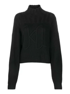 KARL LAGERFELD ΖΙΒΑΓΚΟ ΠΟΥΛΟΒΕΡ Μαύρο