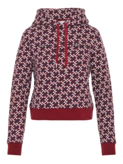 TOMMY HILFIGER ΓΥΝΑΙΚΕΙΟ ΦΟΥΤΕΡ ΜΕ ΜΟΝΟΓΡΑΜΜΑ Κόκκινο