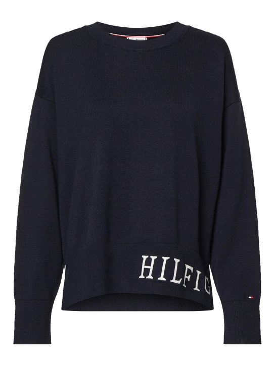 TOMMY HILFIGER ΠΟΥΛΟΒΕΡ ΜΕ ΛΟΓΟΤΥΠΟ Μπλε 1 TOMMY HILFIGER ΠΟΥΛΟΒΕΡ ΜΕ ΛΟΓΟΤΥΠΟ Μπλε