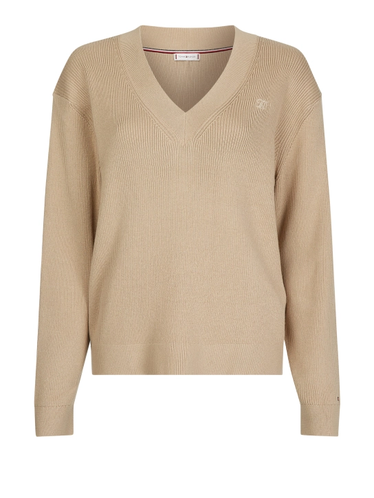 TOMMY HILFIGER ΓΥΝΑΙΚΕΙΟ ΠΟΥΛΟΒΕΡ Μπεζ 1 TOMMY HILFIGER ΓΥΝΑΙΚΕΙΟ ΠΟΥΛΟΒΕΡ Μπεζ