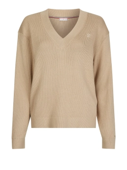 TOMMY HILFIGER ΓΥΝΑΙΚΕΙΟ ΠΟΥΛΟΒΕΡ Μπεζ 4 TOMMY HILFIGER ΓΥΝΑΙΚΕΙΟ ΠΟΥΛΟΒΕΡ Μπεζ - Image 4