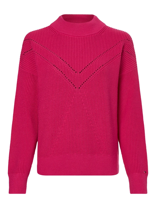 TOMMY HILFIGER ΓΥΝΑΙΚΕΙΟ ΠΟΥΛΟΒΕΡ Φούξια 1 TOMMY HILFIGER ΓΥΝΑΙΚΕΙΟ ΠΟΥΛΟΒΕΡ Φούξια