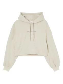 CALVIN KLEIN ΓΥΝΑΙΚΕΙΟ ΦΟΥΤΕΡ ΜΕ ΚΟΥΚΟΥΛΑ Λευκό -Γυναικεια Ρουχα Κατάστημα 10 567