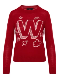 MAX MARA WEEKEND ΠΟΥΛΟΒΕΡ ΜΕ ΣΧΕΔΙΟ Κόκκινο