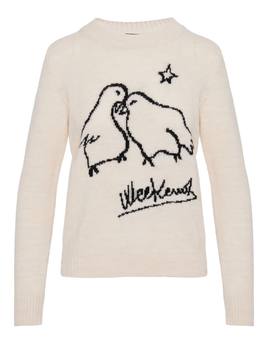 MAX MARA WEEKEND ΠΟΥΛΟΒΕΡ ΜΕ ΣΧΕΔΙΟ Εκρού 1 MAX MARA WEEKEND ΠΟΥΛΟΒΕΡ ΜΕ ΣΧΕΔΙΟ Εκρού