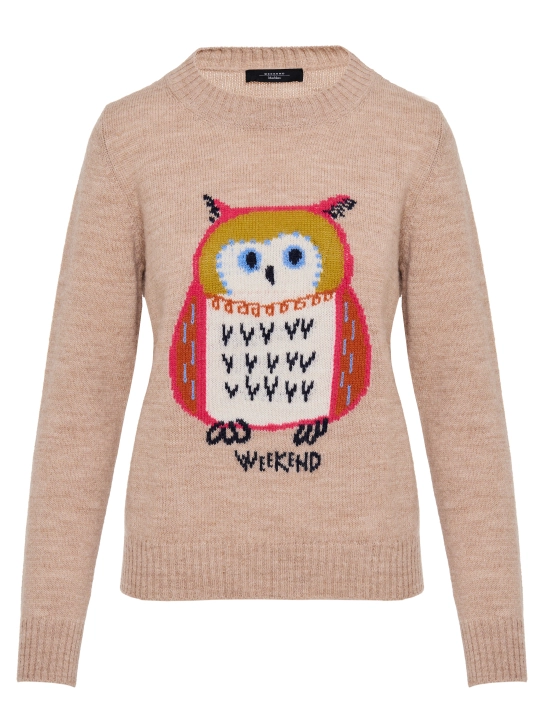 MAX MARA WEEKEND ΠΟΥΛΟΒΕΡ ΜΕ ΣΧΕΔΙΟ Μπεζ 1 MAX MARA WEEKEND ΠΟΥΛΟΒΕΡ ΜΕ ΣΧΕΔΙΟ Μπεζ