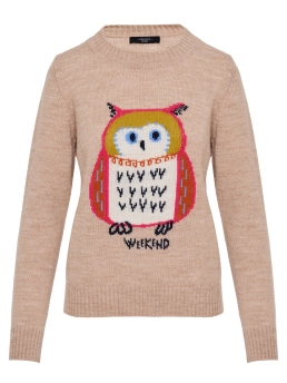 MAX MARA WEEKEND ΠΟΥΛΟΒΕΡ ΜΕ ΣΧΕΔΙΟ Μπεζ 4 MAX MARA WEEKEND ΠΟΥΛΟΒΕΡ ΜΕ ΣΧΕΔΙΟ Μπεζ - Image 4