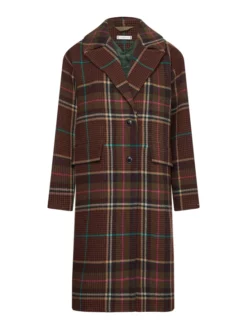 TOMMY HILFIGER ΚΑΡΟ ΜΑΚΡΥ ΠΑΛΤΟ Καφέ