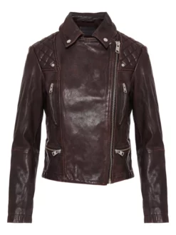 ALL SAINTS ΔΕΡΜΑΤΙΝΟ BIKER JACKET Καφέ