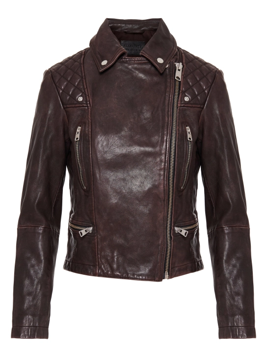 ALL SAINTS ΔΕΡΜΑΤΙΝΟ BIKER JACKET Καφέ 1 ALL SAINTS ΔΕΡΜΑΤΙΝΟ BIKER JACKET Καφέ