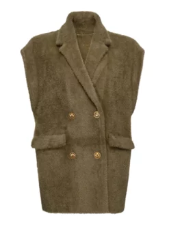 PINKO FAUX FUR ΓΙΛΕΚΟ Καφέ