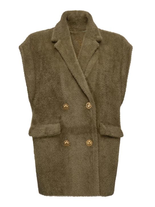 PINKO FAUX FUR ΓΙΛΕΚΟ Καφέ 1 PINKO FAUX FUR ΓΙΛΕΚΟ Καφέ