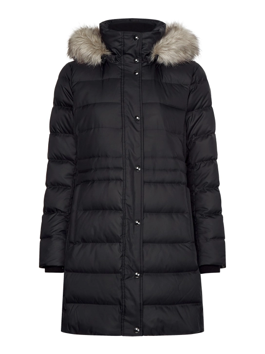 TOMMY HILFIGER ΜΑΚΡΥ ΚΑΠΙΤΟΝΕ ΜΠΟΥΦΑΝ Μαύρο 1 TOMMY HILFIGER ΜΑΚΡΥ ΚΑΠΙΤΟΝΕ ΜΠΟΥΦΑΝ Μαύρο