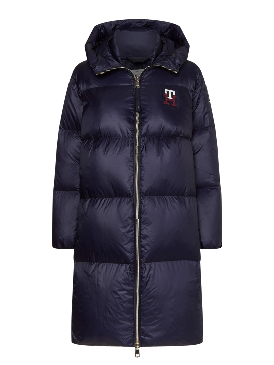 TOMMY HILFIGER ΜΑΚΡΥ ΚΑΠΙΤΟΝΕ ΜΠΟΥΦΑΝ Μπλε 1 TOMMY HILFIGER ΜΑΚΡΥ ΚΑΠΙΤΟΝΕ ΜΠΟΥΦΑΝ Μπλε