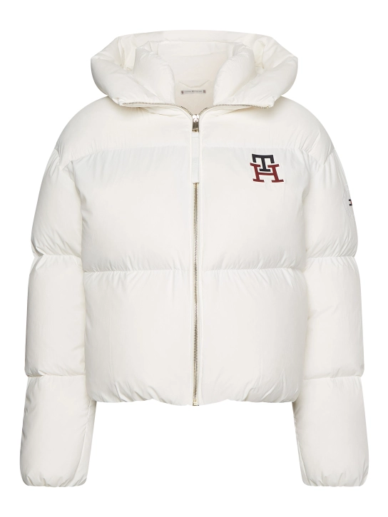 TOMMY HILFIGER ΓΥΝΑΙΚΕΙΟ ΚΑΠΙΤΟΝΕ ΜΠΟΥΦΑΝ Λευκό 1 TOMMY HILFIGER ΓΥΝΑΙΚΕΙΟ ΚΑΠΙΤΟΝΕ ΜΠΟΥΦΑΝ Λευκό