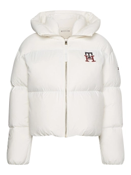 TOMMY HILFIGER ΓΥΝΑΙΚΕΙΟ ΚΑΠΙΤΟΝΕ ΜΠΟΥΦΑΝ Λευκό 4 TOMMY HILFIGER ΓΥΝΑΙΚΕΙΟ ΚΑΠΙΤΟΝΕ ΜΠΟΥΦΑΝ Λευκό - Image 4