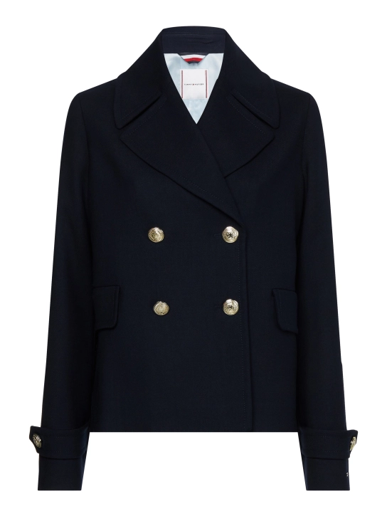 TOMMY HILFIGER ΓΥΝΑΙΚΕΙΟ ΚΟΝΤΟ ΠΑΛΤΟ Μαύρο 1 TOMMY HILFIGER ΓΥΝΑΙΚΕΙΟ ΚΟΝΤΟ ΠΑΛΤΟ Μαύρο