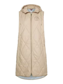 TOMMY HILFIGER ΜΑΚΡΥ ΑΜΑΝΙΚΟ ΚΑΠΙΤΟΝΕ ΜΠΟΥΦΑΝ Μπεζ