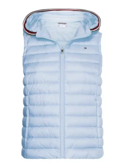 TOMMY HILFIGER ΑΜΑΝΙΚΟ ΚΑΠΙΤΟΝΕ ΜΠΟΥΦΑΝ Γαλάζιο