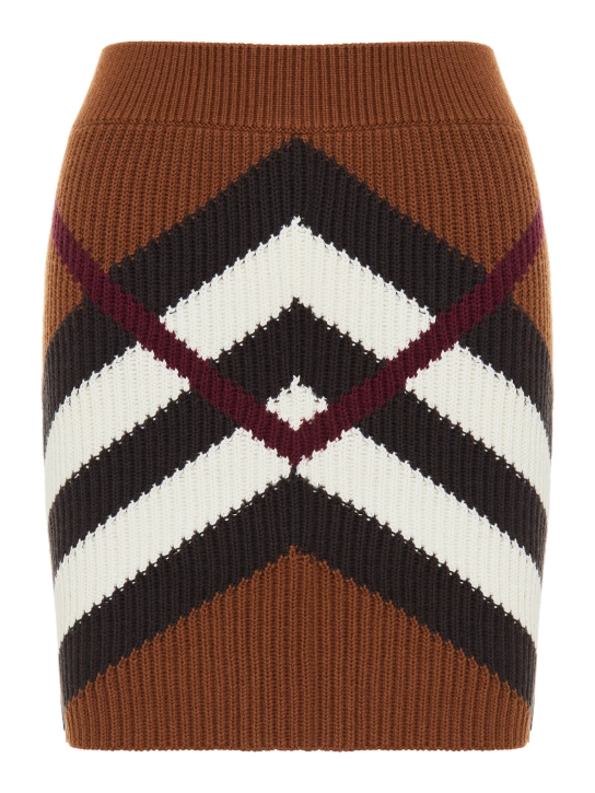 BURBERRY ΠΛΕΚΤΗ ΜΙΝΙ ΦΟΥΣΤΑ Καφέ 1 BURBERRY ΠΛΕΚΤΗ ΜΙΝΙ ΦΟΥΣΤΑ Καφέ