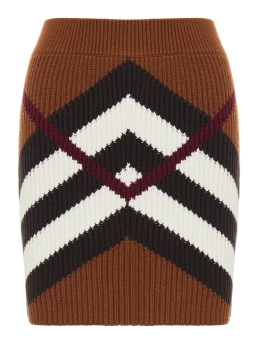 BURBERRY ΠΛΕΚΤΗ ΜΙΝΙ ΦΟΥΣΤΑ Καφέ 4 BURBERRY ΠΛΕΚΤΗ ΜΙΝΙ ΦΟΥΣΤΑ Καφέ - Image 4