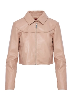 MAX&CO. ΔΕΡΜΑΤΙΝΟ JACKET Ροζ 4 MAX&CO. ΔΕΡΜΑΤΙΝΟ JACKET Ροζ - Image 4