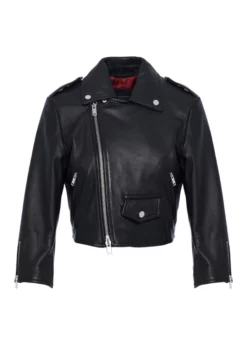 MAX MARA WEEKEND ΔΕΡΜΑΤΙΝΟ JACKET Μαύρο