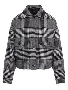 MAX MARA WEEKEND ΚΑΡΟ ΚΟΝΤΟ ΠΑΛΤΟ Μαύρο 4 MAX MARA WEEKEND ΚΑΡΟ ΚΟΝΤΟ ΠΑΛΤΟ Μαύρο - Image 4