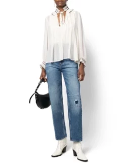 SANDRO ΠΟΥΚΑΜΙΣΟ CHIFFON Nude -Γυναικεια Ρουχα Κατάστημα 20 197