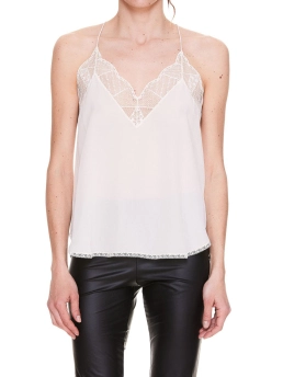 ZADIG & VOLTAIRE ΜΕΤΑΞΩΤΟ ΤΟΠ ΜΕ ΔΑΝΤΕΛΑ Εκρού 5 ZADIG & VOLTAIRE ΜΕΤΑΞΩΤΟ ΤΟΠ ΜΕ ΔΑΝΤΕΛΑ Εκρού - Image 5