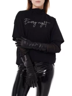 SANDRO T-SHIRT ΜΕ ΣΧΕΔΙΟ Μαύρο -Γυναικεια Ρουχα Κατάστημα 20 335