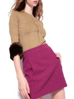 PINKO ΜΠΛΟΥΖΑ ΜΕ FAUX FUR Χρυσό 5 PINKO ΜΠΛΟΥΖΑ ΜΕ FAUX FUR Χρυσό - Image 5