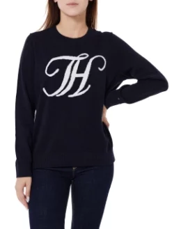 TOMMY HILFIGER ΓΥΝΑΙΚΕΙΟ ΠΟΥΛΟΒΕΡ Μαύρο -Γυναικεια Ρουχα Κατάστημα 20 367