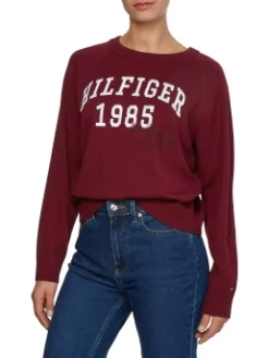 TOMMY HILFIGER ΦΟΥΤΕΡ ΜΠΛΟΥΖΑ ΜΕ ΛΟΓΟΤΥΠΟ Μπορντό -Γυναικεια Ρουχα Κατάστημα 20 379