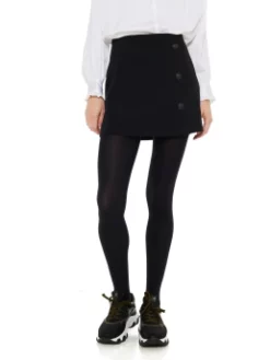 THE KOOPLES MINI ΦΟΥΣΤΑ ΜΕ ΚΟΥΜΠΙΑ Μαύρο -Γυναικεια Ρουχα Κατάστημα 20 39