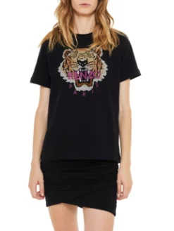 KENZO T-SHIRT ΜΕ ΣΧΕΔΙΟ Μαύρο -Γυναικεια Ρουχα Κατάστημα 20 401