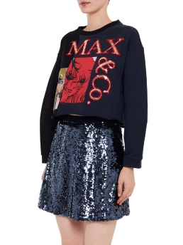 MAX&CO. CROPPED ΦΟΥΤΕΡ ΜΠΛΟΥΖΑ ΜΕ ΣΧΕΔΙΟ Μαύρο 5 MAX&CO. CROPPED ΦΟΥΤΕΡ ΜΠΛΟΥΖΑ ΜΕ ΣΧΕΔΙΟ Μαύρο - Image 5