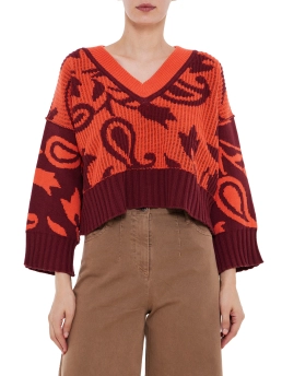 MAX&CO. ΠΛΕΚΤΗ CROPPED ΜΠΛΟΥΖΑ Κόκκινο 5 MAX&CO. ΠΛΕΚΤΗ CROPPED ΜΠΛΟΥΖΑ Κόκκινο - Image 5