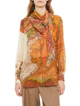 BURBERRY ΕΜΠΡΙΜΕ ΜΠΛΟΥΖΑ ΜΕ ΦΟΥΛΑΡΙ Πολύχρωμο 5 BURBERRY ΕΜΠΡΙΜΕ ΜΠΛΟΥΖΑ ΜΕ ΦΟΥΛΑΡΙ Πολύχρωμο - Image 5