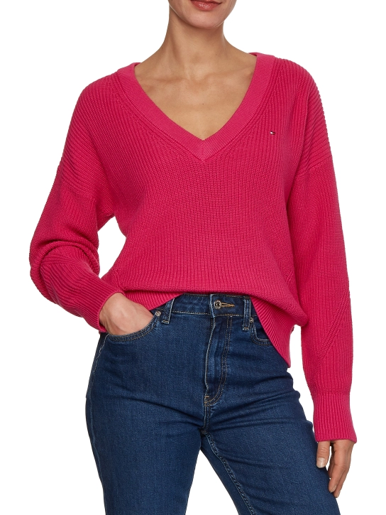 TOMMY HILFIGER ΓΥΝΑΙΚΕΙΟ ΠΟΥΛΟΒΕΡ Φούξια 2 TOMMY HILFIGER ΓΥΝΑΙΚΕΙΟ ΠΟΥΛΟΒΕΡ Φούξια - Image 2