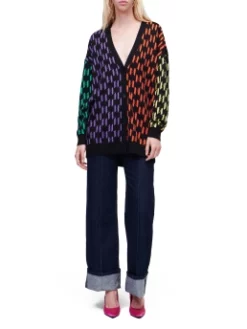 KARL LAGERFELD ΜΑΚΡΥΑ ΖΑΚΕΤΑ ΜΕ ΜΟΝΓΡΑΜΜΑ Μαύρο -Γυναικεια Ρουχα Κατάστημα 20 471