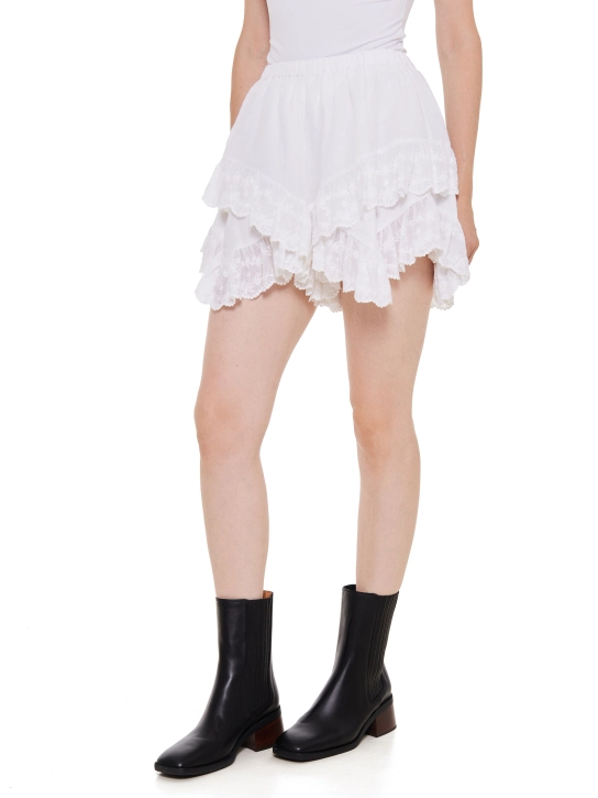 ISABEL MARANT ΑΣΣΥΜΕΤΡΗ ΜΙΝΙ ΦΟΥΣΤΑ LOCADI Λευκό 2 ISABEL MARANT ΑΣΣΥΜΕΤΡΗ ΜΙΝΙ ΦΟΥΣΤΑ LOCADI Λευκό - Image 2