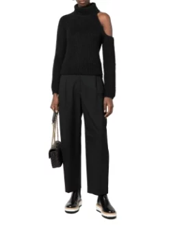 PINKO ΖΙΒΑΓΚΟ ΠΟΥΛΟΒΕΡ ΜΕ ΕΝΑ ΩΜΟ Μαύρο -Γυναικεια Ρουχα Κατάστημα 20 511