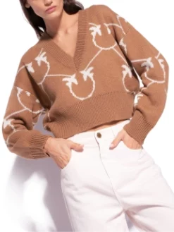 PINKO CROPPED ΠΟΥΛΟΒΕΡ ΜΕ ΜΟΝΟΓΡΑΜΜΑ Μπεζ 13 PINKO CROPPED ΠΟΥΛΟΒΕΡ ΜΕ ΜΟΝΟΓΡΑΜΜΑ Μπεζ -Γυναικεια Ρουχα Κατάστημα 20 513