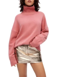 MAJE ΖΙΒΑΓΚΟ ΠΟΥΛΟΒΕΡ ΑΠΌ ΚΑΣΜΙΡ Ροζ -Γυναικεια Ρουχα Κατάστημα 20 517