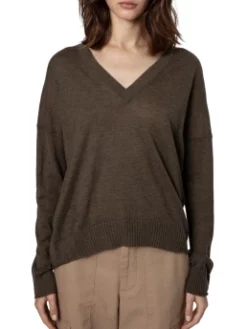 ZADIG & VOLTAIRE ΚΑΣΜΙΕΡΕΝΙΟ ΠΟΥΛΟΒΕΡ Καφέ -Γυναικεια Ρουχα Κατάστημα 20 523