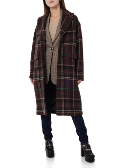 TOMMY HILFIGER ΚΑΡΟ ΜΑΚΡΥ ΠΑΛΤΟ Καφέ 5 TOMMY HILFIGER ΚΑΡΟ ΜΑΚΡΥ ΠΑΛΤΟ Καφέ - Image 5